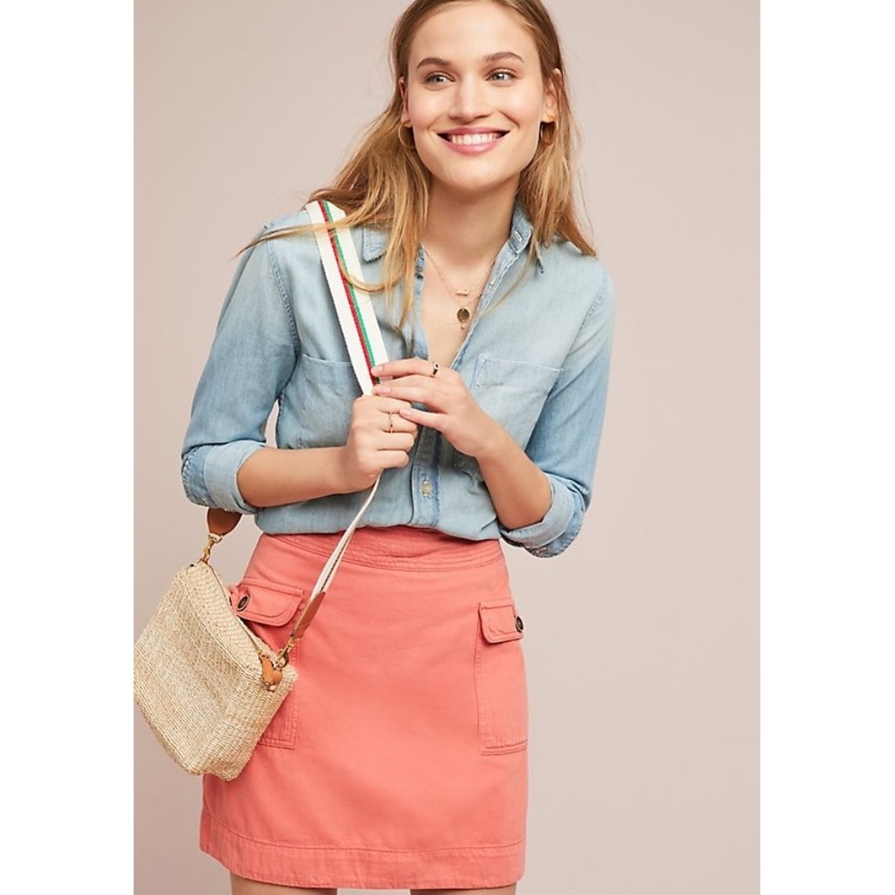 Anthropologie Utility Mini Skirt